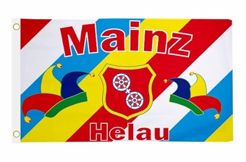 U24 Fahne Flagge Mainz Helau Karneval Fastnacht 90 x 150 cm