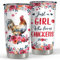 SANDJEST Trinkbecher mit Huhn-Motiv, Edelstahl, isoliert, Reisebecher, Geschenk für Frauen, Mädchen und Teenager, für Geburtstag und Weihnachten, 590 ml
