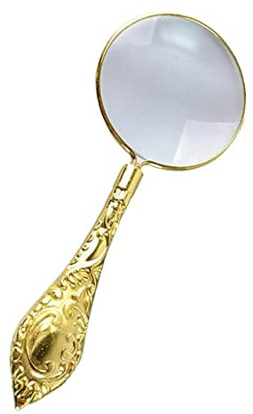 rockible Hochwertige 5-fache Lupe mit ergonomischem Griff für präzise Inspektionsarbeiten, Golden