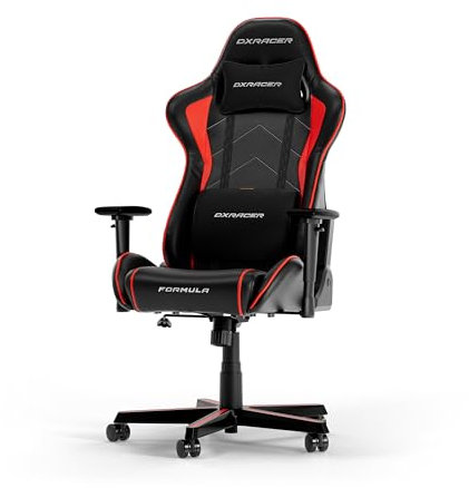 DXRacer FORMULA XL Nero & Rosso PVC Pelle La Sedia da Gaming Originale