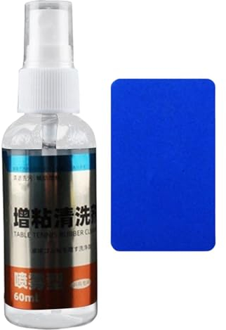 Table Tennis Racket Care Kit | Table Tennis Bat Cleaner With 2 Sided Sponge - Pong Set Cleaner Kit PingPong Bat Care Accessories for Rubber Rackets Cleaning