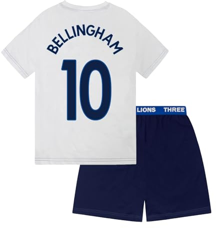 England Three Lions Boys Bellingham 10 Short Pyjamas 6-7 Years