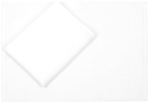 Betz 2 Stück Badvorleger Berlin Größe 50x70 cm 100% Baumwolle Badematte Badteppich Duschvorlage Qualität 650 g/m² Farbe weiß