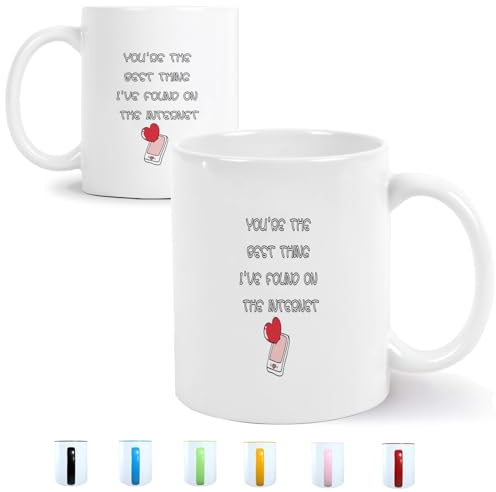 Qustiuve Taza de café blanca especial para él, ella, amigos, cumpleaños, aniversario, regalo de papá, taza de oficina