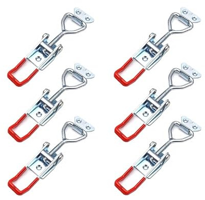 (6pcs) Small Toolbox Toggle Clamp Adjustable Toggle Latch 4001, Equipment Door Latch,Wooden Box Locking Latch