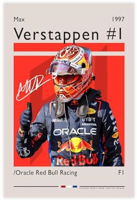 ocvdfss Max Verstappen 1 Leinwandposter Schlafzimmer Dekor Landschaft Büro Zimmer Dekor Geschenk 30 x 45 cm