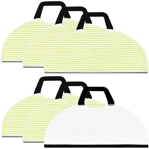 DLAIMI 6PCS Vacuum Mop Pads Replacement Compatible with Shark RV2610WA AV2610WA RV2620WD RV2610WFUS RV2410WD AI Ultra 2-in-1 Robot Vacuum,Washable Reusable Microfiber Soft Pads