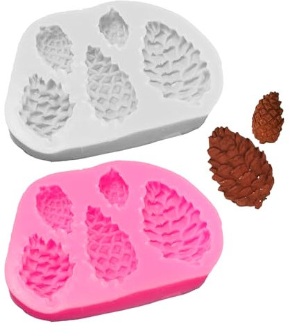 2 Stück Tannenzapfenform, Silikonform, Kreativform, Backform, Schokoladenform, Kuchenform