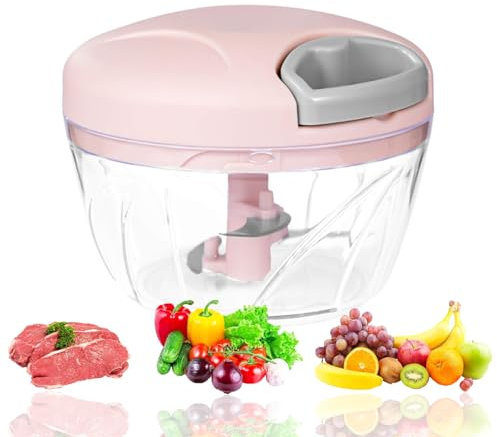 SNZ Trita Verdure, Tritatutto Manuale, Mixer Cucina, Taglia Verdure Manuale, Capacità : 500 ml, Frullatore Tritatutto Universale per Verdure, Frutta, Noci, Aglio, Alimenti per Bambini