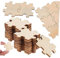 ERINGOGO Wood Puzzle Pieces 100pcs Blank Wooden Puzzle Jigsaw Pieces for Art Paintable Craft