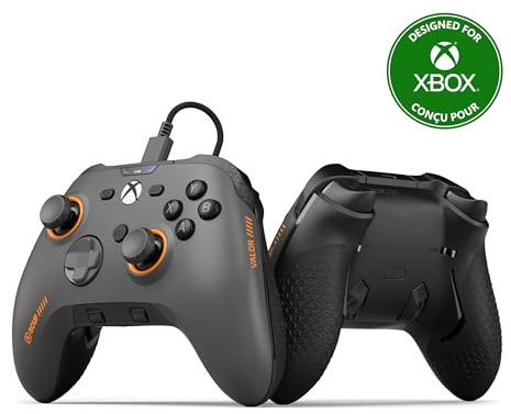 SCUF VALOR PRO Wired Performance Xbox Controller – Customizable Back Paddles, Instant Triggers, Hall Effect Thumbsticks, Audio Controls, Xbox Series X|S, Xbox One – Steel Gray