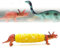 Dinosaur Corn Cob Holders, Dinosaur Corn on The Cob Holders, Stainless Steel Barbecue Prongs Reusable and Easy to Clean for BBQs, Picnics & Family Dinners (A)