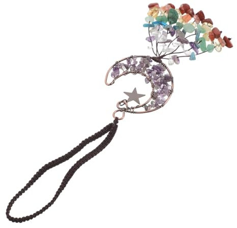 HOOTNEE Moon Crystal Suncatcher Car Decor Pendant Garden Hanging Decoration Unique Crystal Home Ornament