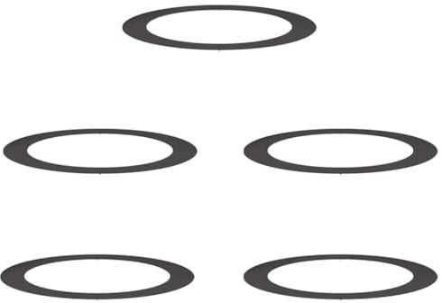 vidaXL Anneaux d'arbre Plats 5 pcs Noir Ø90 / 120 cm Acier, Jardin et Terrasse, Pot en Métal Rond Moderne pour Plantes Intérieures, Extérieures, Déco Douce