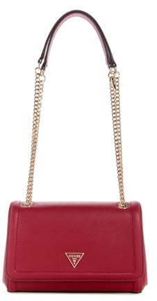 GUESS Schultertasche Umhängetasche Noelle II Convertible Xbody Flap Bag Garnet dunkelrot