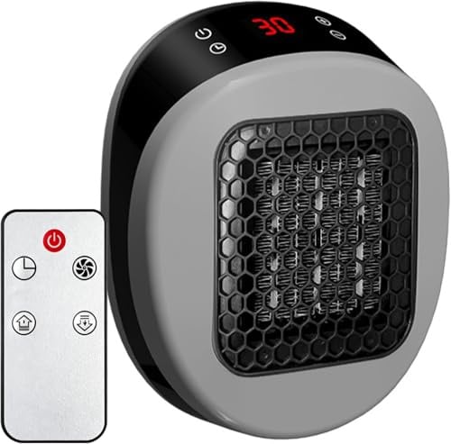 Luna Heater • Steckdosen Heizlüfter • Tragbare Mini Heizung mit Präziser Temperaturregelung (15-32°C) • Überhitzungs & Kippschutz • Leise & Energiesparend für Homeoffice, Schlafzimmer