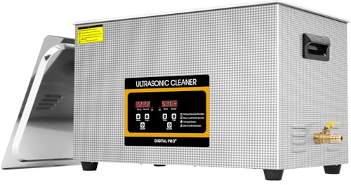 30L Ultrasonic Cleaner, 500W Stainless Steel Digital Heated Cleaning Machine, with Heater and Timer, Professional Ultrasonic Jewelry Cleaner for Glasses, Rings, Small Parts