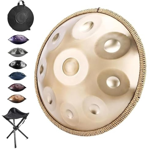 Handpan-Trommel, 9/10/12 Töne, Stahl-Handpan-Schlaginstrumente, Harmony-Handtrommeln, 440 Hz/432 Hz In D-Moll, Hand Pan-Trommelsets, Für Anfänger/Musiker/Erwachsene/Kinder(C,440HZ/9Note)