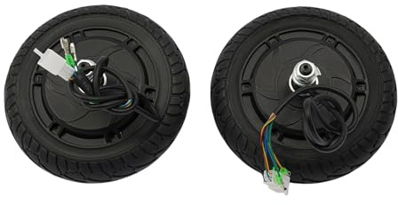 2 Stück Elektromotor E Scooter Motor mit Vollgummireifen 8 Zoll, Ergonomisches Griff, Hochleistungsmotor Motor mit Drehzahlregler Nabenmotor Elektroroller Motor Ersatz (36V)
