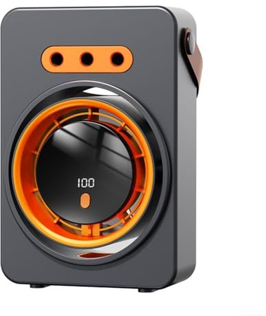 Aire acondicionado portátil con 100 velocidades, tanque de agua de 160 ml, CA USB-C de 4.5 W para hogar, oficina, camping, coche, refrigeración de escritorio (gris)