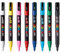 POSCA Mitsubishi Pencil - 8 Marqueurs PC3M - Pointe Conique Pointe Fine - Marqueurs Peinture à Base d'Eau - Tout Support - Pour Papier, Textile, Verre, Galet, Bois - Couleurs Classiques