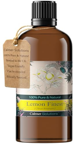 Calmer Solutions Lemon (Finest) 100% Pure Essential Aromatherapy Oil 100ml
