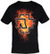 Rammstein Herren T-Shirt Lava Logo Offizielles Band Merchandise Fan Shirt schwarz mit mehrfarbigem Front und Back Print (M, Schwarz)