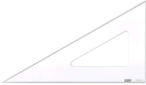 MINERVA Zeichendreieck, Geodreieck, Winkel 60°, 20 cm Kant, Schmutzabweisende Kante, transparent