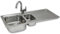 Lavandino da Cucina in Acciaio Inossidabile con Rubinetto Lavandino Domestico - 105cm x 50cm