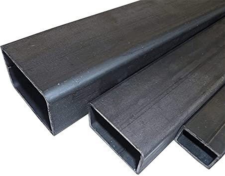 B&T Metall Stahl Rechteckrohr, 40 x 30 x 3,0 mm, ST37, Länge 1000 mm | schwarz roh Hohlprofil Rohstahl, Flachkantrohr, Toleranz +0/-3 mm
