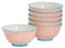 Nicola Spring Patterned Cereal Bowls - Orange - 16cm - Pack of 6 - Hand Printed Japanese Style Porcelain Serving Bowls for Dessert, Pasta, Cereal, Salad, Noodles, Soup