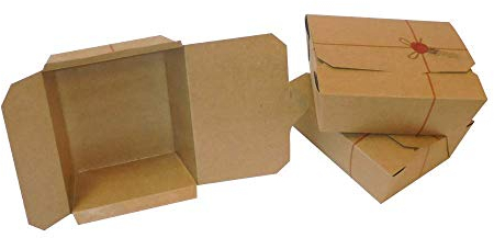 PZ 60 Box Alimenti Medio in CARTONCINO Alimentare Generico Scatola RICHIUDIBILE per FRITTI E per Alimenti