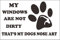 Indigos UG Aufkleber Funny Zeichen WINDOWS AREN'T DIRTY HundS NOSE ART 4 animal lovers 30x20 cm