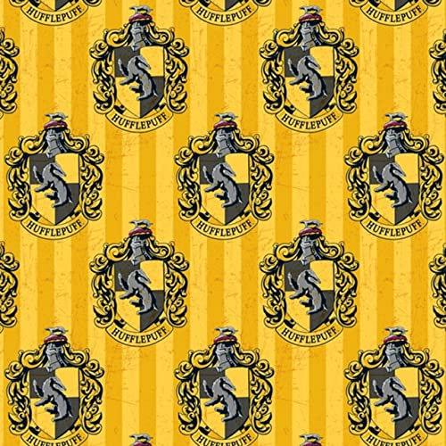 Stoff, Harry-Potter-Motiv, 100% Baumwolle VISF59 Harry Potter Hufflepuff Yellow