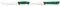 Sanelli Premana Professional Coltello Arrosto, Verde/Rosso, 36.0x3.0x4.0 cm & Professional Coltello Spelucchino, Acciaio Inossidabile, Verde/Rosso, 10 cm