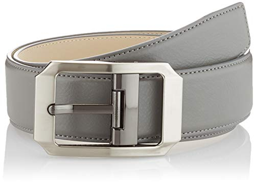 Anthoni Crown Unisex Ledergürtel Gürtel, Grau, 100