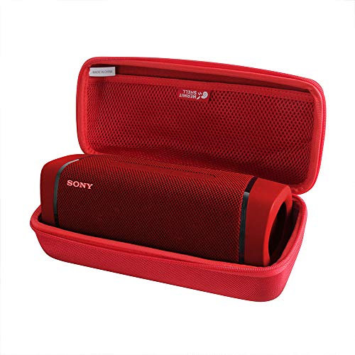Hermitshell Étui de transport rigide en EVA pour haut-parleur Bluetooth sans fil Sony SRS-XB33 Rouge