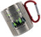 CreaLuxe Edelstahltasse mit Karabiner - Leg dich niemals mit einem Angler an - wir kennen Plätze - 330ml, Tasse bedruckt, Kaffeetasse, Bürotasse, Metalltasse mit Name