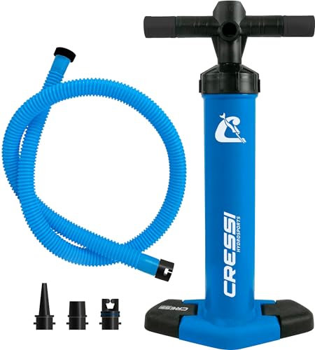 Cressi Feather High Pressure Inflation Hand Pump, Pompa Manuale Unisex Adulto, Blu (Blue), Taglia unica