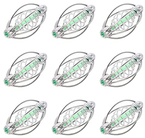 Angeln Köder Käfig Angeln Inline Feeder Fishing Feeders Futterspender mit Schnellentriegelungsformen Multifunktion Tragbar Futterspendern Köderwerkzeuge Spiral Korb Frühling Spule Angelzubehör 9*PCS