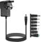 5V 2A Power Supply Adapter,Universal AC/DC Power Supply with 7 Tips Connector DC Plugs Adapter Multi Plug for LED Strip Lights,TV Box,Speaker,Router,Audio,Home Appliances and More