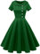 Wedtrend Kleid Damen Elegant Rockabilly Swing Kleid Knielang Armeegrün WTP20007 ArmyGreen L