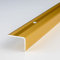 PROVISTON | Treppenkante | Aluminium | Goldfarbig | Breite 30 mm | Höhe 22 mm | Länge 1000 mm | Gebohrt | Treppenkantenprofil | Treppenwinkel | Winkelprofil | Kombiwinkel | 1 Stück