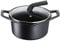 Lagostina Aroma - Cacerola honda con 2 asas con tapa, olla de aluminio fundido a presión Ø20 cm, olla de inducción, gas y horno con cocción Thermo-Signal, revestimiento de titanio, tapa de cristal