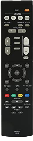 ASHATA Télécommande de Remplacement pour RX V383 RX R383BL RX V379 HTR 3068 RXV383 RXV383BL RXV379 HTR3068, Télécommande Universelle Ergonomique, Récepteur Home Cinéma