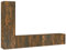 vidaXL TV Schrank Set 4-TLG. Wohnwand Schrankwand Anbauwand Hängeschrank Lowboard TV Möbel Fernsehschrank Wandschrank HiFi-Schrank Räuchereiche Holzwerkstoff
