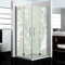 Dedeco - Panneau de douche d'angle imperméable motif : Art V6, vernis UV mat, 2x 80x200 cm, remplacement du carrelage pour salle de bain, paroi décorative, revêtement mural en aluminium