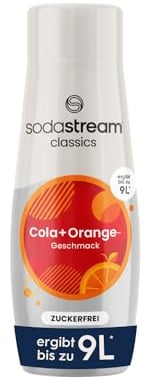 SodaStream Sirup Cola + Orange ohne Zucker, 1x Flasche ergibt 9 Liter Fertiggetränk, Sekundenschnell zubereitet und immer frisch, 440 ml