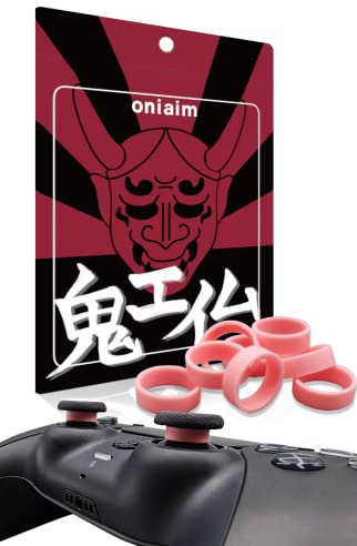 OniAim Thumbstick Protective Rings Silicone Anti Wear Stick Covers for PS4, PS5, Switch Pro Controller (8Pack) (Pink)