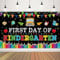 Banner für den ersten Tag des Kindergartens, Party-Dekorationen, Schulanfang, Willkommensgruß im Kindergarten, Vorschulhintergrund, Studenten-Party, Klassenzimmer-Dekorationen
